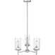 Janna 3 Light 18 inch Brushed Nickel Chandelier Ceiling Light